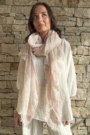 Speckled Rustic Scarf Blush